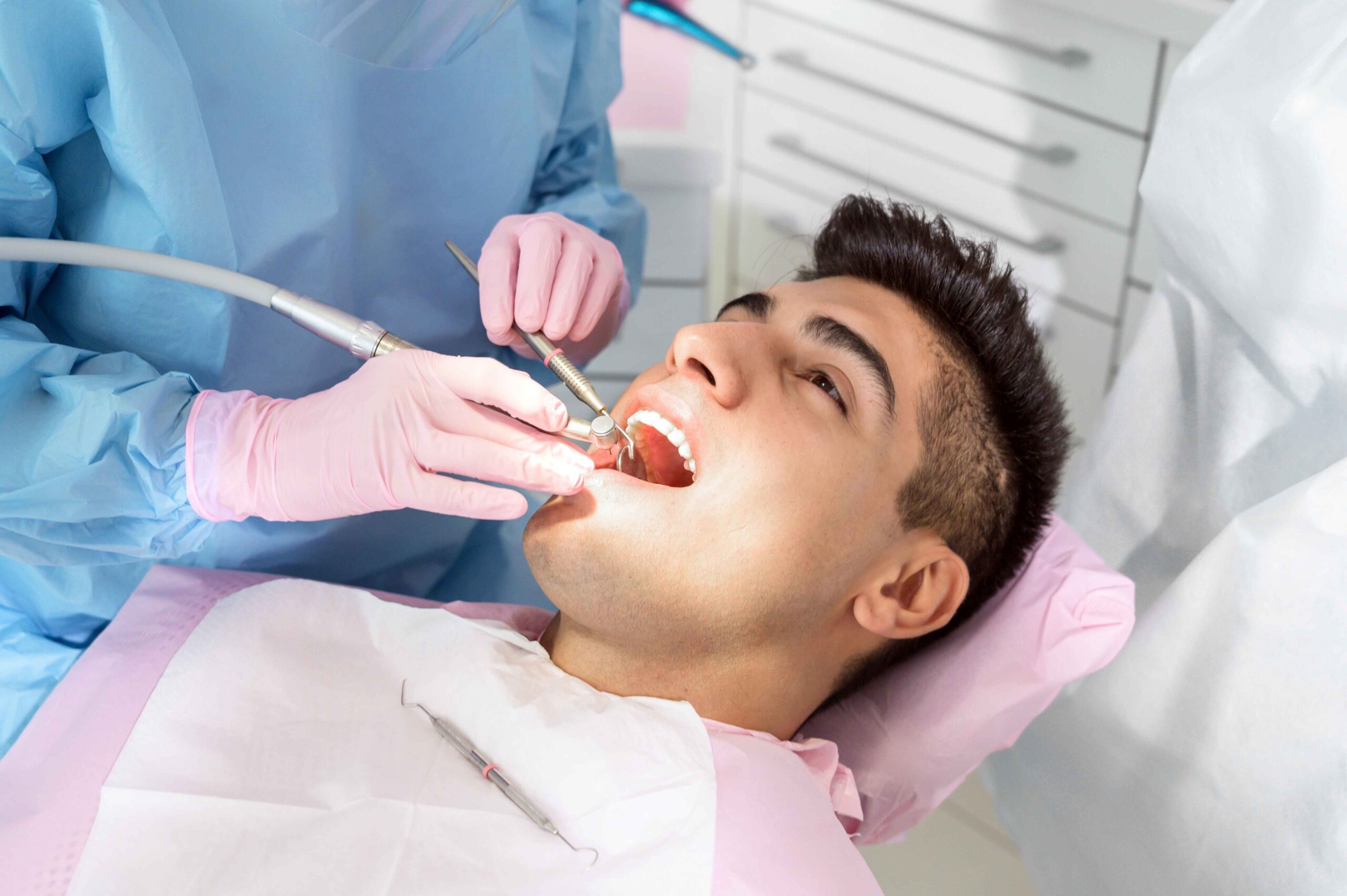 man treated his teeth